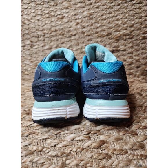 Skechers Sport Womens Black Blue Flex Sole Running Walking Athletic Size 8 - Picture 8 of 11